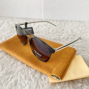 Steve Madden Women's Sunglasses, UV Protection, Gray Lens, Green/Clear, Square